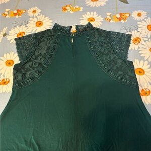 Elegant Green Lace Blouse